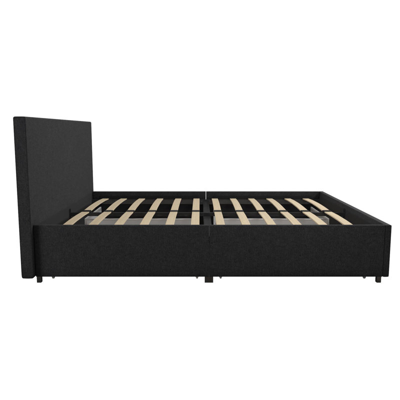 Novogratz kelly upholstered bed with storage stores discount